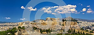 Skyline of the city of Athens photo