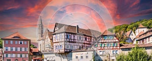 Skyline of the city of Schwaebisch Hall in Baden-Wuerttemberg Germany