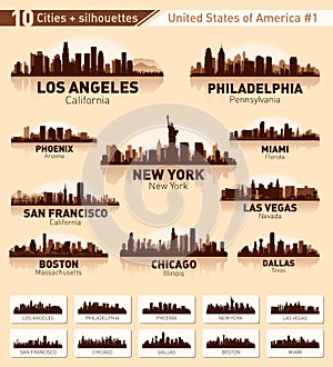 Die stadt satz. 10 städte aus vereinigte Staaten von Amerika 1 