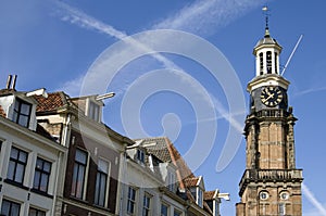 Skyline city Zutphen with tower former weigh house