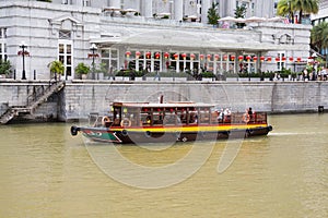 The skyline and cityscape along Singapore River