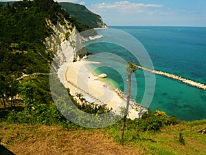 skyline The coast from Mount Conero italy marche photo