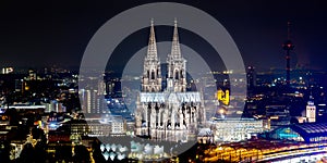 Skyline of Cologne with Cologne Cathedral