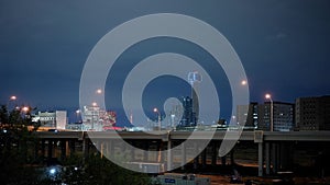 Skyline of Dallas Texas at night