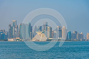 Skyline of Doha - the capital of Qatar