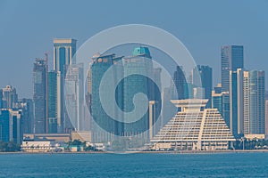 Skyline of Doha - the capital of Qatar