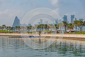 Skyline of Doha - the capital of Qatar