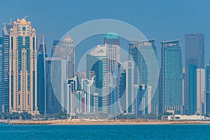 Skyline of Doha - the capital of Qatar