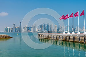 Skyline of Doha - the capital of Qatar