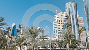 The skyline of Doha seen from Park timelapse, Qatar