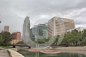 Skyline of Down Town Omaha Nebraska
