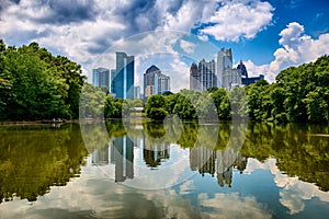 Skyline of downtown Atlanta from Piedmont Park