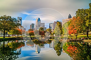 Skyline of downtown Charlotte in north carolina