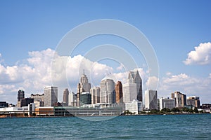 Skyline of downtown Detroit