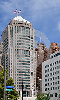 Skyline of Downtown Detroit, Michigan