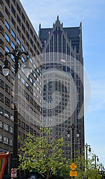 Skyline of Downtown Detroit, Michigan