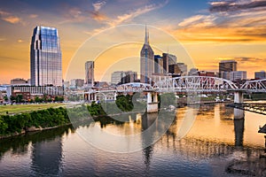 Skyline of downtown Nashville, Tennessee photo