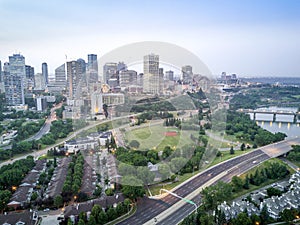 Skyline of Edmonton downtown, Alberta, Canada