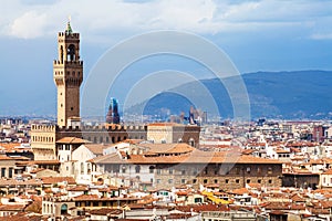 Skyline of Florence city with Palazzo Vecchio