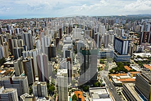 Skyline of Fortaleza city beach. Ceara, Brazil.