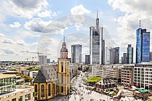 Skyline of Frankfurt am Main with Hauptwache photo