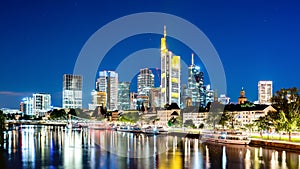 Skyline of Frankfurt at night