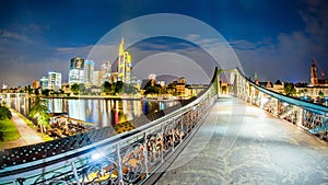 Skyline of Frankfurt at night