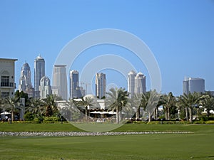 Skyline and golf club