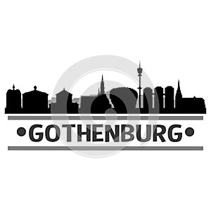 Gothenburg city Icon Vector Art Design Skyline