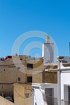 Skyline with Grand Mosque tower, El Jadida, Morocco