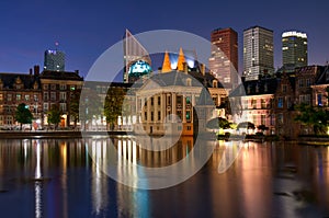 The skyline of the Hague City, den Haag, in the Netherlands