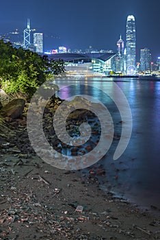 Skyline and harbor of Hong Kong