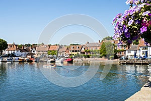 Skyline Of Henley On Thames In Oxfordshire UK With River Thames
