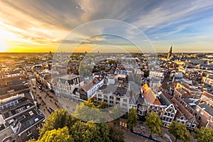 Skyline of historic Groningen city photo