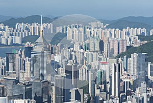 Skyline of Hong Kong city