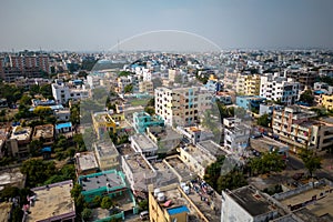 Skyline of Hyderabad city, is the fourth most populous city and sixth most populous urban agglomeration in India photo