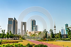 Skyline of Kuwait City at Al Shaheed Park