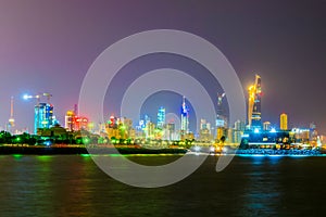 Skyline of Kuwait during night....IMAGE