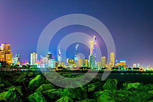 Skyline of Kuwait during night....IMAGE