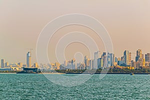 Skyline of Kuwait during sunset