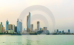 Skyline of Kuwait during sunset...IMAGE