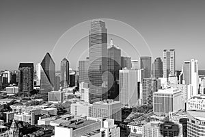 skyline in late afternoon in Dallas, Texas