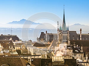 Skyline of Lausanne, Switzerland