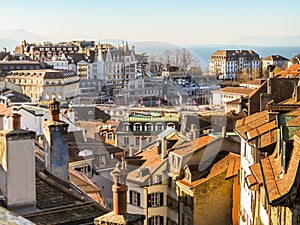 Skyline of Lausanne, Switzerland