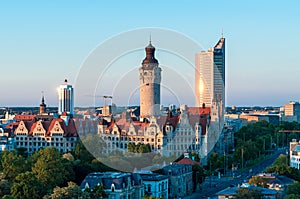 Skyline of Leipzig