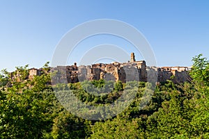 Skyline of little medieval town Pitigliano, Tuscany, Italy