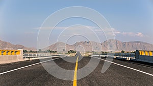 Skyline of a lonely road in Coahuila