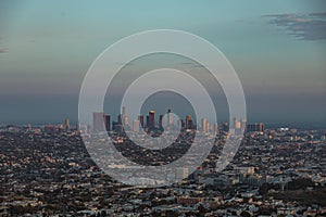 Skyline of Los Angeles in California, USA