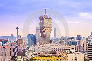 Skyline of macau, china photo