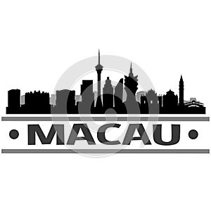 Macau Skyline City Icon Vector Art Design photo